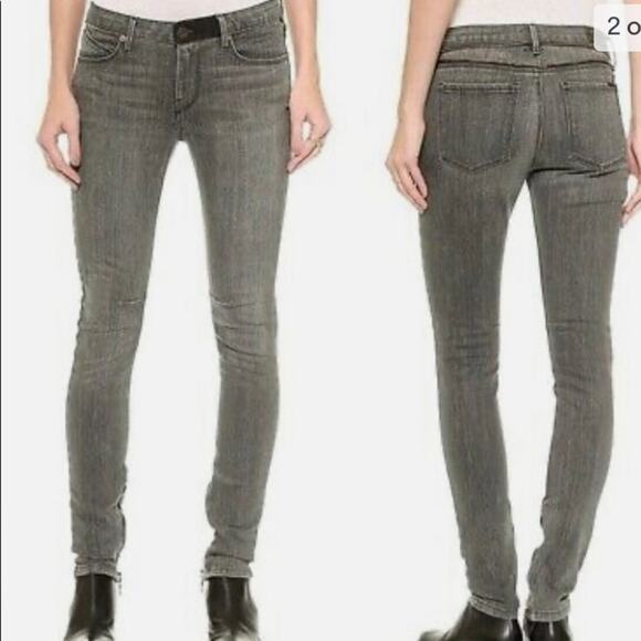 RtA Denim - RtA Road to Awe Double Back Zip Jeans Perfect Grey Size 27
